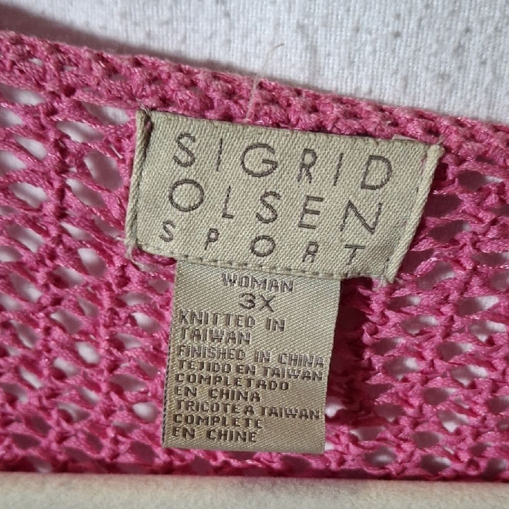 Sigrid Olsen Cozy Pink Cardigan Sweater (Can024) - Picture 2 of 5